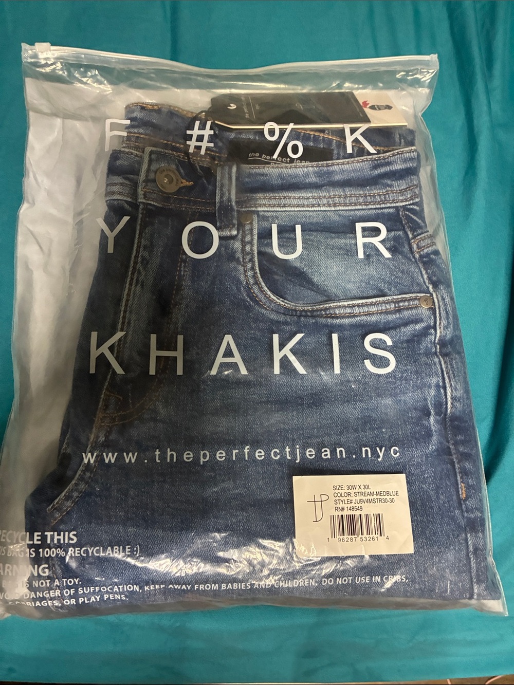 The Perfect Jean NYC Slim-Straight Jeans in Medium Blue